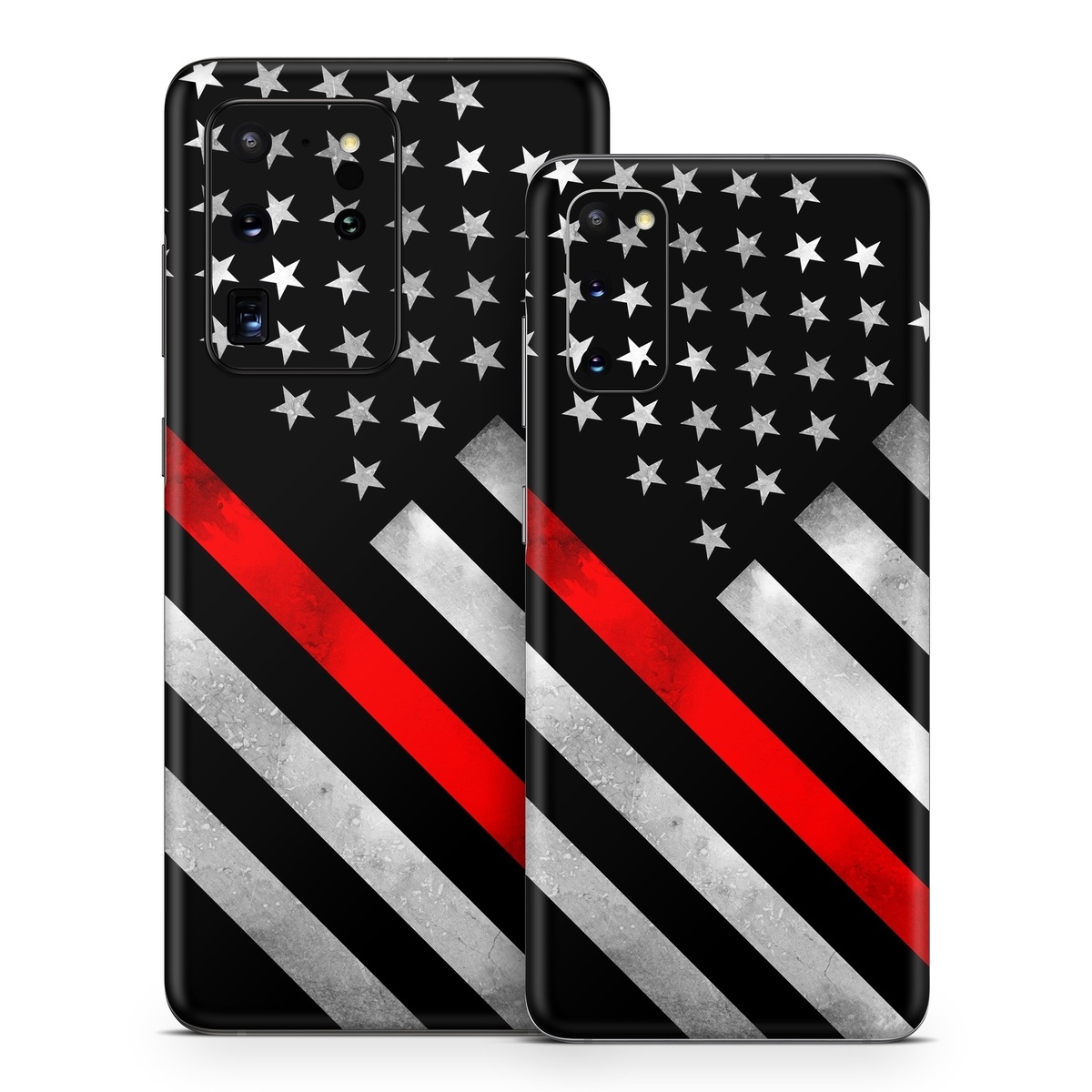 Samsung Galaxy S20 Series Skin design of Flag of the united states, Flag, Line, Black-and-white, Pattern, Flag Day (USA), Veterans day, Independence day, Memorial day, with black, white, gray, red colors