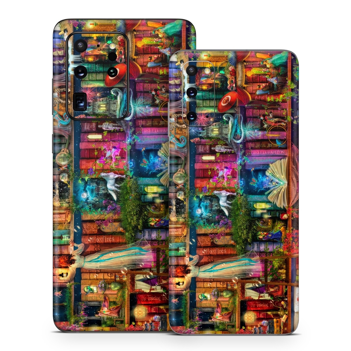 Samsung Galaxy S20 Series Skin design of Painting, Art, Theatrical scenery, with black, red, gray, green, blue colors