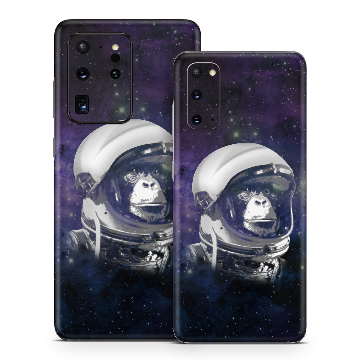 Samsung Galaxy S20 Series Skin design of Helmet, Astronaut, Personal protective equipment, Illustration, Space, Outer space, Headgear, Fictional character, Sports gear, Football gear, with black, gray, blue, white colors