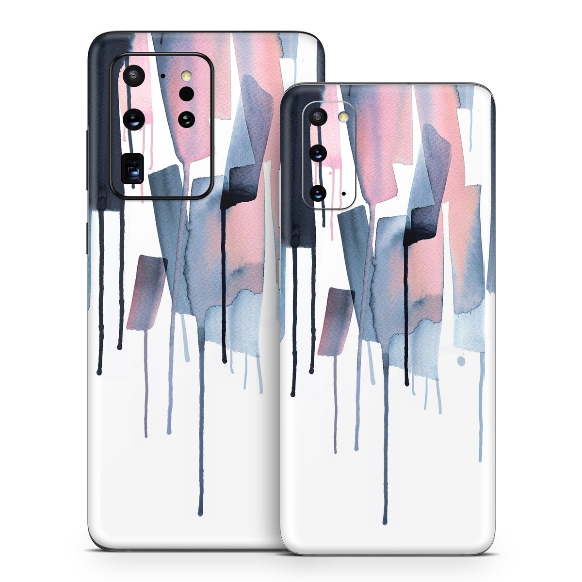 Samsung Galaxy S20 Series Skin design of Gesture, Snow, Art, Freezing, Material property, Font, Fashion design, Sportswear, Electric blue, Magenta, with white, blue, pink, black colors