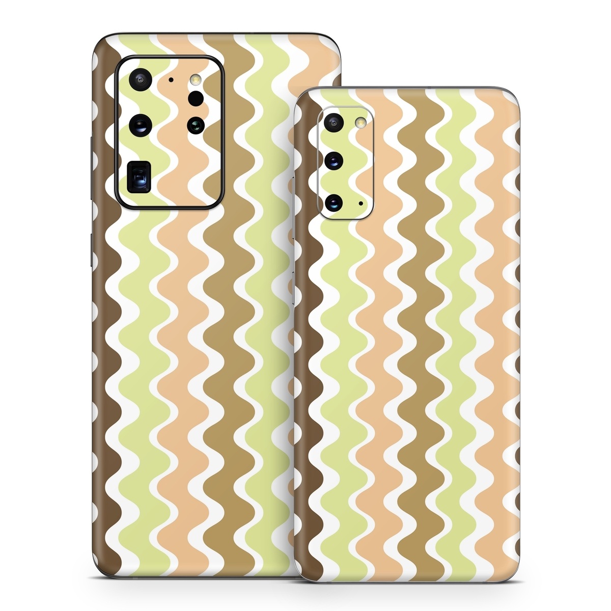Samsung Galaxy S20 Series Skin design of Textile, Rectangle, Font, Pink, Aqua, Symmetry, Material property, Circle, Art, Pattern, with white, brown, green, orange colors