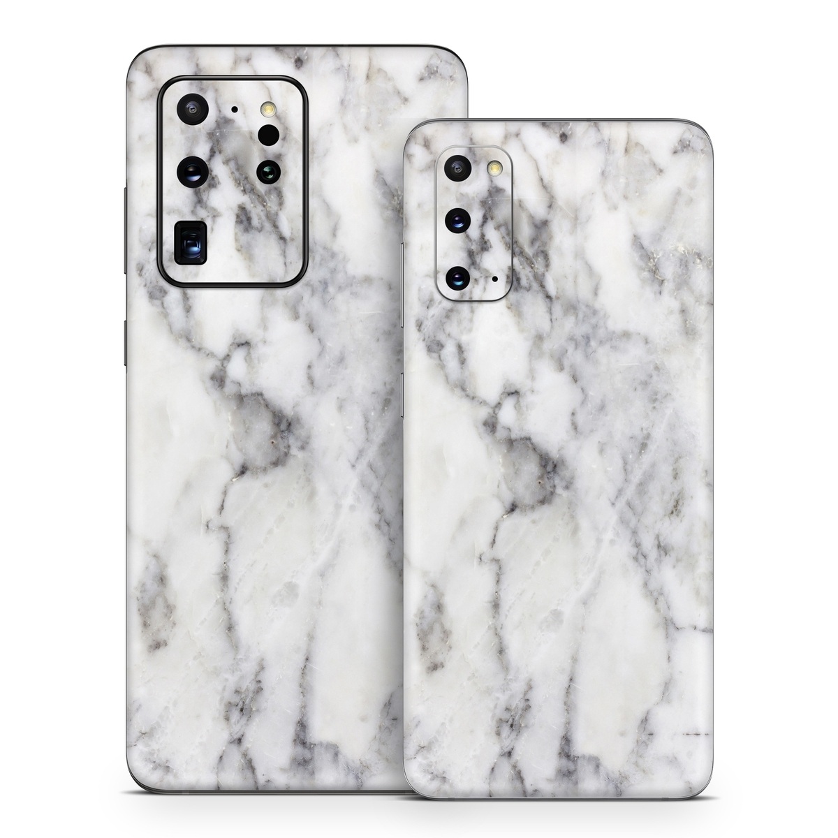Samsung Galaxy S20 Series Skin design of White, Geological phenomenon, Marble, Black-and-white, Freezing, with white, black, gray colors