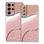 Abstract Pink and Brown Samsung Galaxy S21 Series Skin