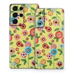Button Flowers Samsung Galaxy S21 Series Skin