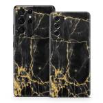 Black Gold Marble Samsung Galaxy S21 Series Skin