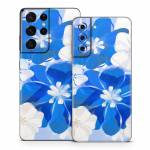 Blue Flowers Samsung Galaxy S21 Series Skin