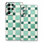 Checker Mosaic Green Samsung Galaxy S21 Series Skin