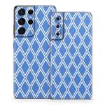 Blue Checks Samsung Galaxy S21 Series Skin