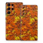 Digital Orange Camo Samsung Galaxy S21 Series Skin