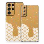 Caramel Ice Cream Drip Samsung Galaxy S21 Series Skin