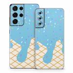 Cotton Candy Ice Cream Drip Samsung Galaxy S21 Series Skin