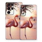 Flamingo Palm Samsung Galaxy S21 Series Skin