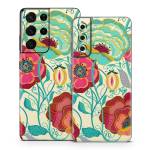 Golden Flowers Samsung Galaxy S21 Series Skin