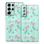 Merkittens with Pearls Aqua Samsung Galaxy S21 Series Skin