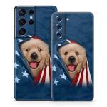 Patriotic Retriever Samsung Galaxy S21 Series Skin