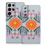 Pink and Orange Flowers Samsung Galaxy S21 Series Skin