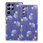 Purple Flowers Samsung Galaxy S21 Series Skin
