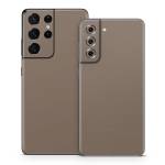 Solid State Flat Dark Earth Samsung Galaxy S21 Series Skin