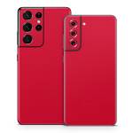 Solid State Red Samsung Galaxy S21 Skin