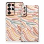 Terracotta Brushstroke Waves Samsung Galaxy S21 Series Skin