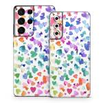 Valentines Love Hearts Samsung Galaxy S21 Series Skin