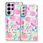 Watercolor Roses Samsung Galaxy S21 Series Skin