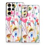 Watercolor Wild Flowers Samsung Galaxy S21 Series Skin