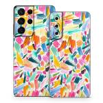 Watercolor Colorful Brushstrokes Samsung Galaxy S21 Series Skin