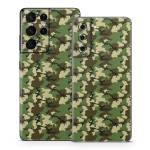 Woodland Camo Samsung Galaxy S21 Series Skin