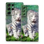 White Tigers Samsung Galaxy S21 Series Skin