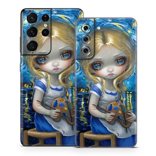 Alice in a Van Gogh Samsung Galaxy S21 Series Skin