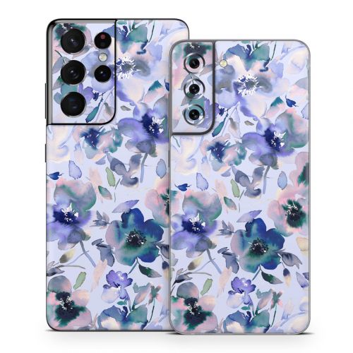 Aquatic Artistic Flowers Samsung Galaxy S21 Series Skin