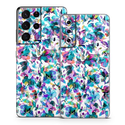 Aquatic Flowers Samsung Galaxy S21 Series Skin