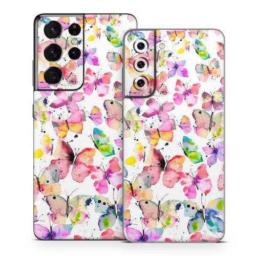 Artistic Butterflies Samsung Galaxy S21 Series Skin