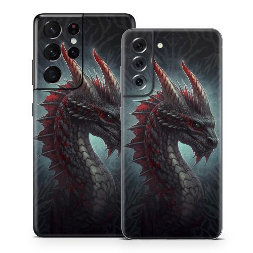 Black Dragon Samsung Galaxy S21 Series Skin