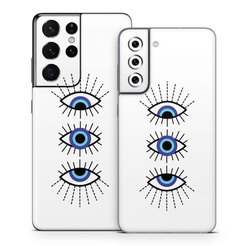 Blue Eyes Samsung Galaxy S21 Series Skin