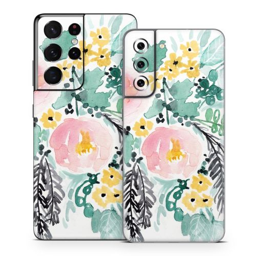Blushed Flowers Samsung Galaxy S21 Series Skin
