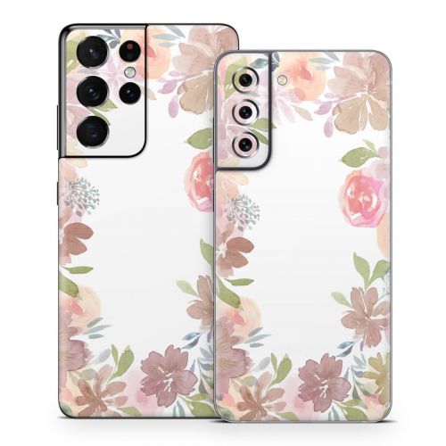 Blush Flower Frame Samsung Galaxy S21 Series Skin