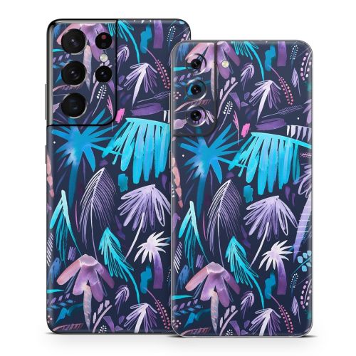 Brushstroke Palms Samsung Galaxy S21 Series Skin