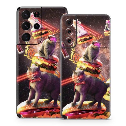 Burger Cats Samsung Galaxy S21 Series Skin