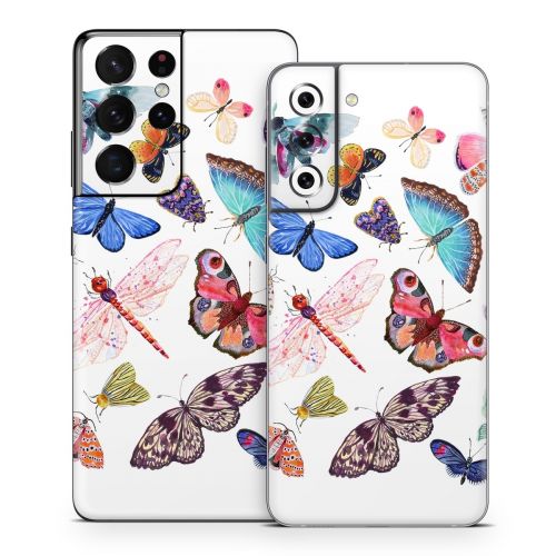 Butterfly Scatter Samsung Galaxy S21 Series Skin