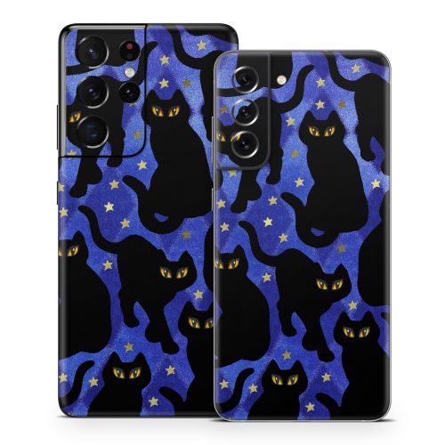 Cat Silhouettes Samsung Galaxy S21 Series Skin