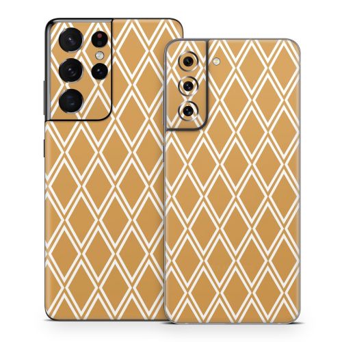 Orange Checks Samsung Galaxy S21 Series Skin