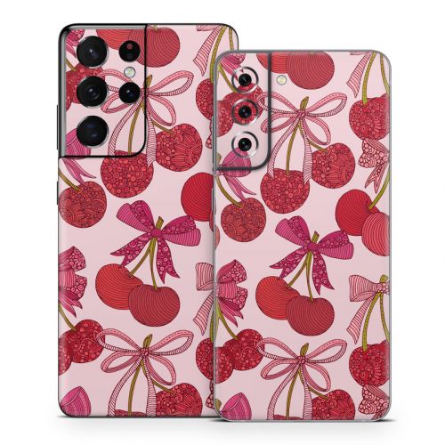 Cherry with Bows Samsung Galaxy S21 Series Skin