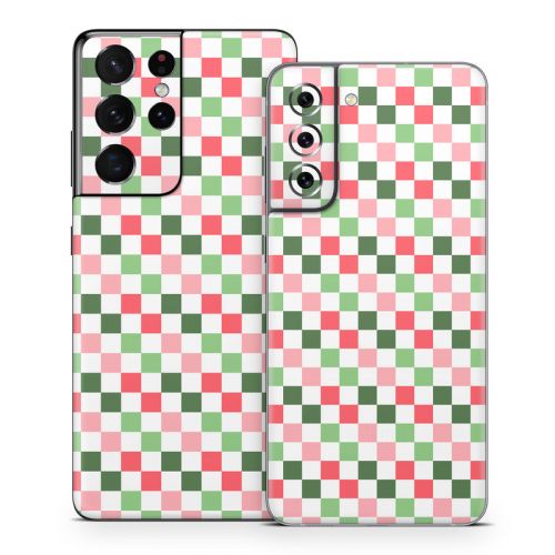 Christmas Checkers Samsung Galaxy S21 Series Skin