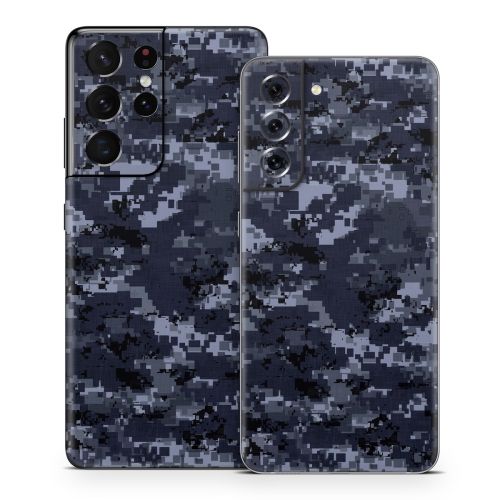 Digital Navy Camo Samsung Galaxy S21 Series Skin