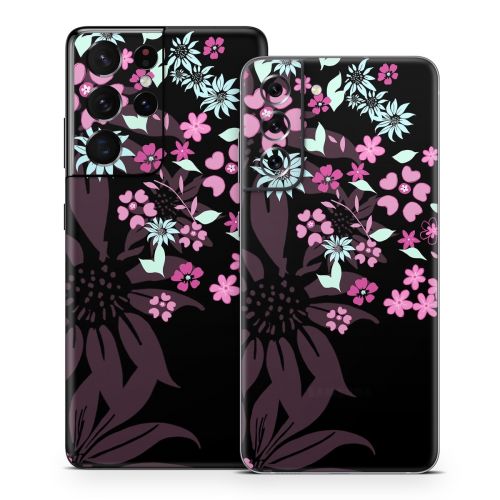 Dark Flowers Samsung Galaxy S21 Series Skin