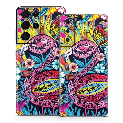 Flashy Flamingo Samsung Galaxy S21 Series Skin