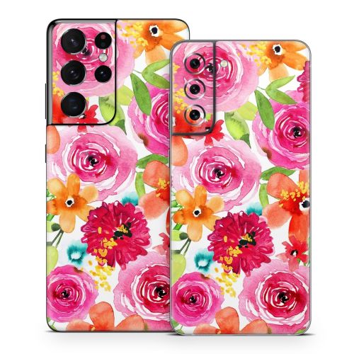 Floral Pop Samsung Galaxy S21 Series Skin