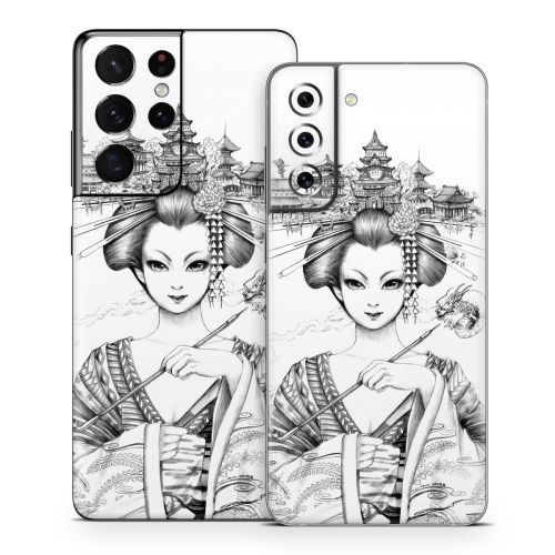 Geisha Sketch Samsung Galaxy S21 Series Skin